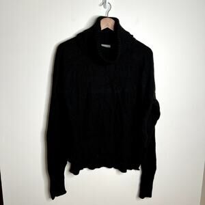 Anthropologie Black Cowl Neck Sweater